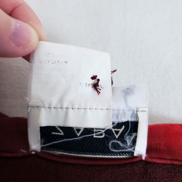 ZAPA Womens 44 (L) Burgundy Wrap Skirt Artsy Whimsigoth Indie Dark Romantic Boho - Picture 9 of 9